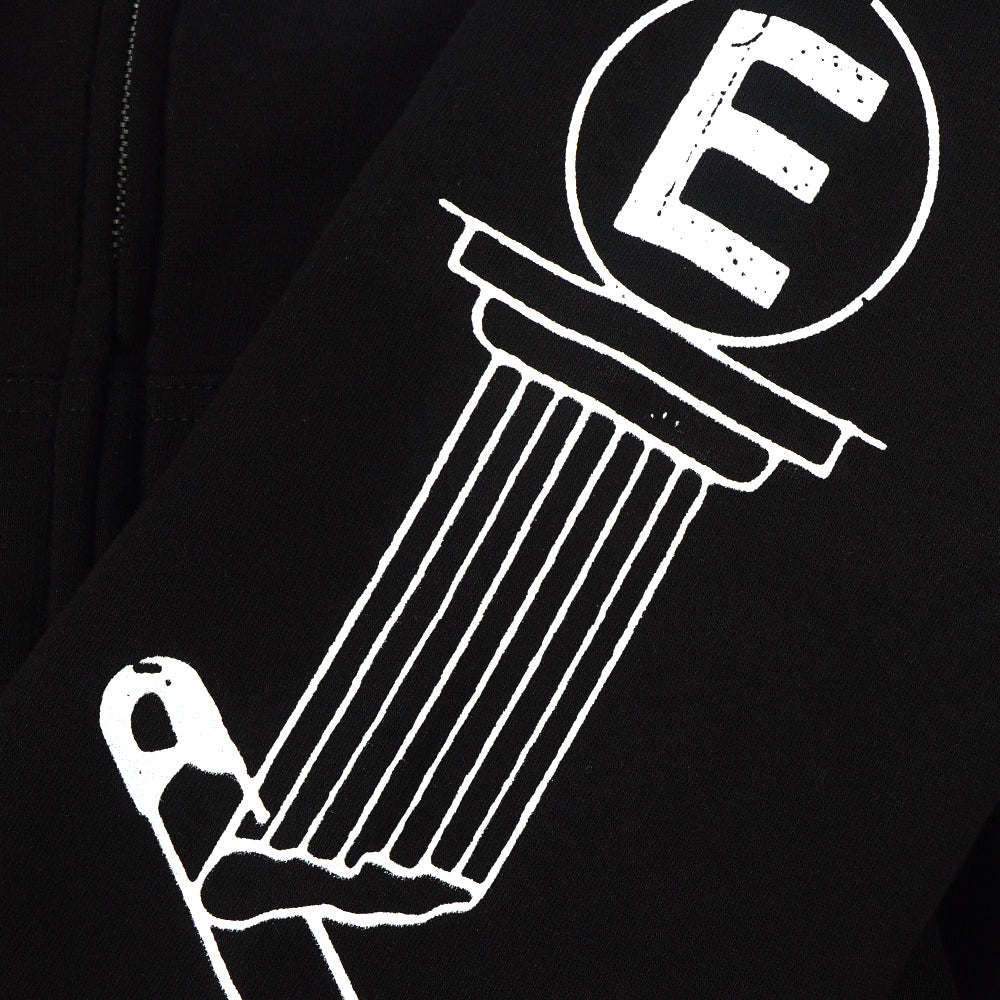 Column Black Zip Hoodie Collaboration Evil