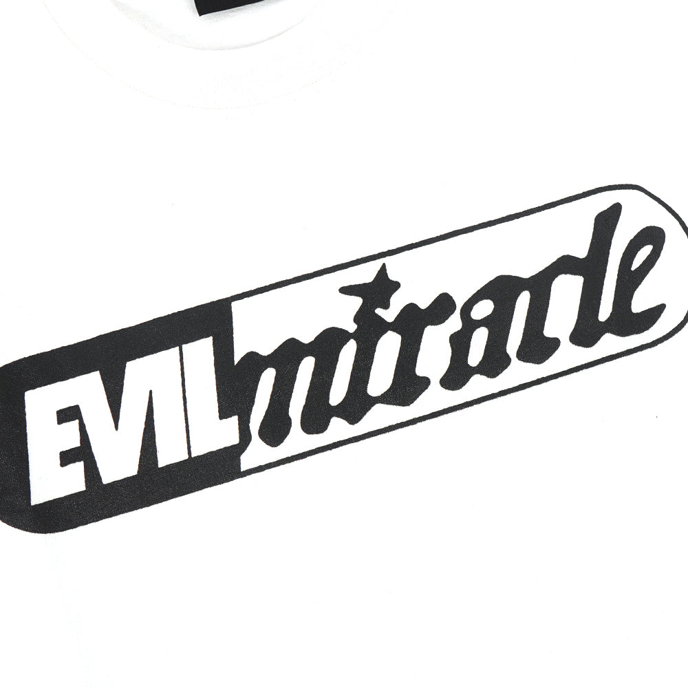 Miraclevil Logo White T Shirt Collaboration Evil