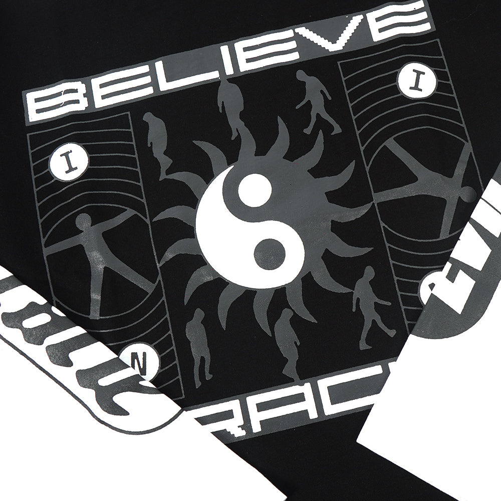 Believe Black Double Layer T Shirt Collaboration Evil