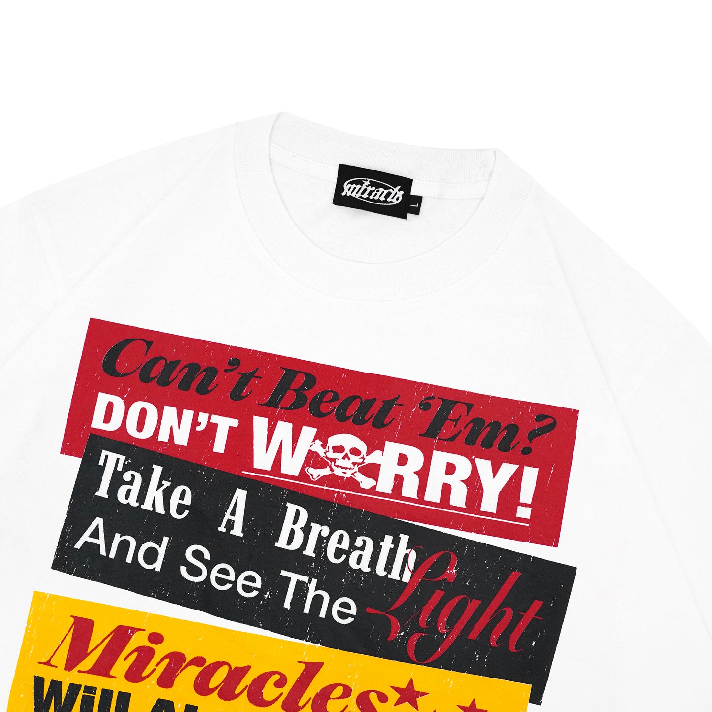 Miracle Mates - Posta Oversized White T Shirt