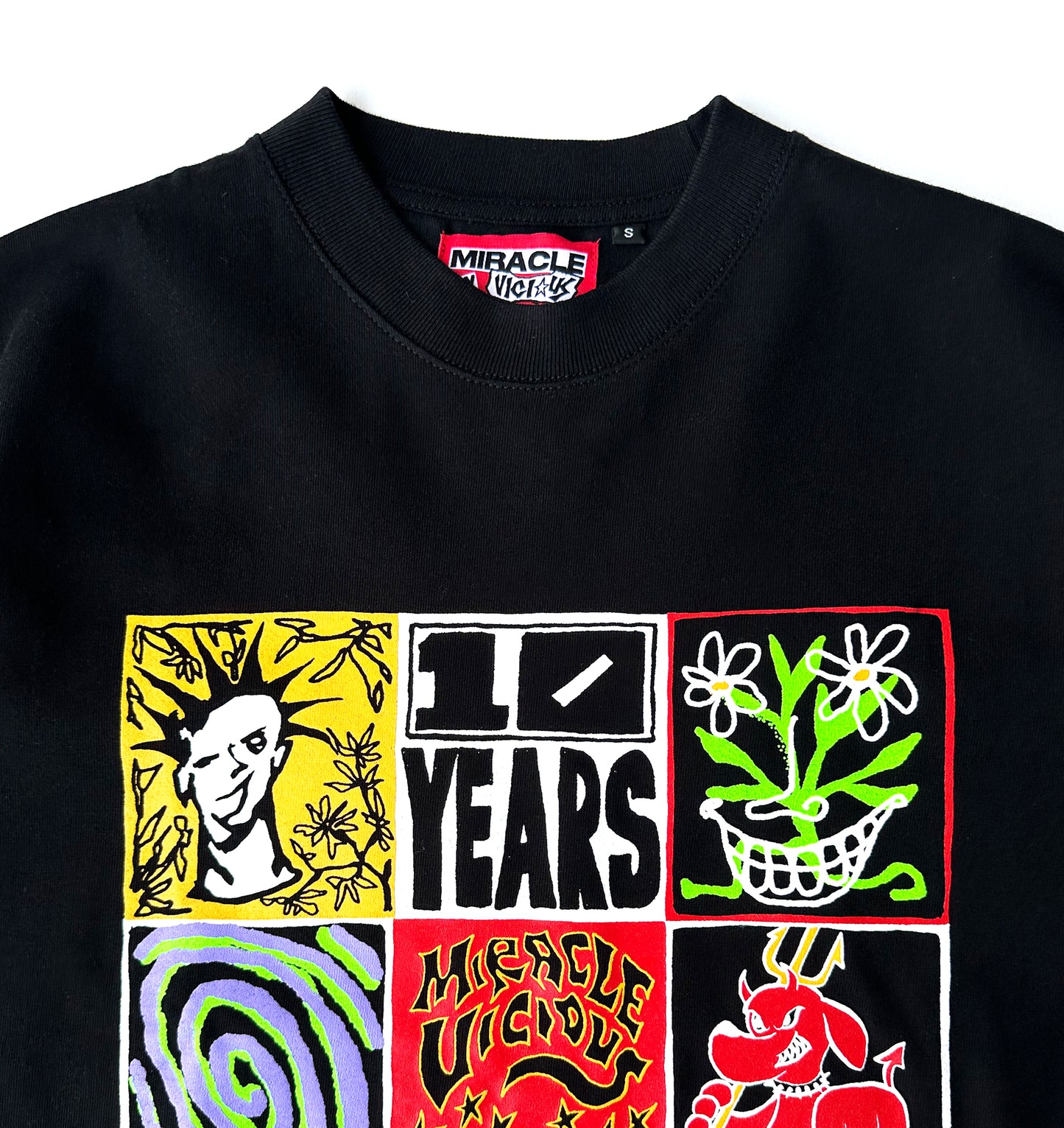 Miracle Mates x Vicious Pain "10th Anniversarry" Black T Shirt