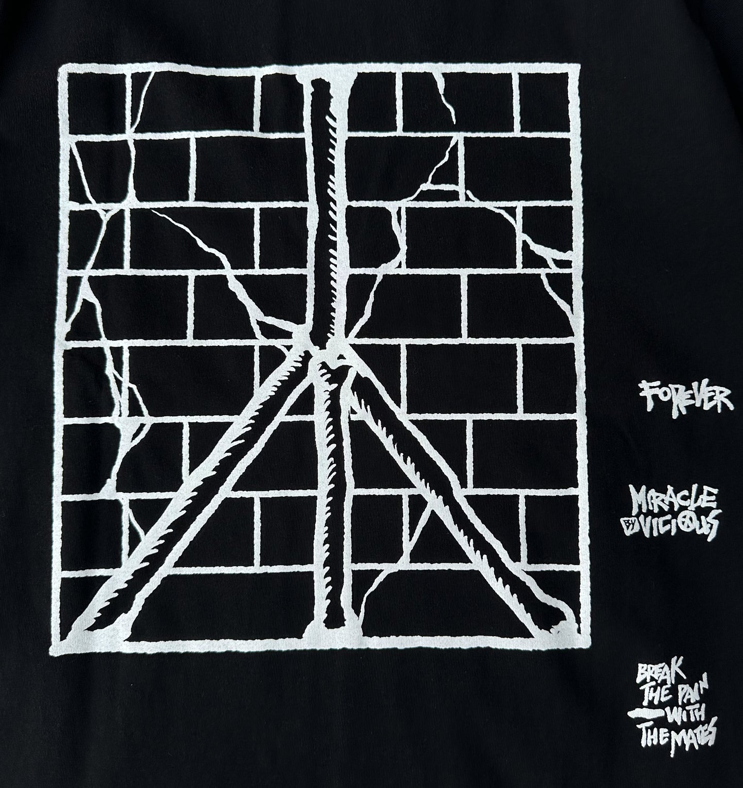 Miracle Mates x Vicious Pain "10th Anniversarry" Black T Shirt