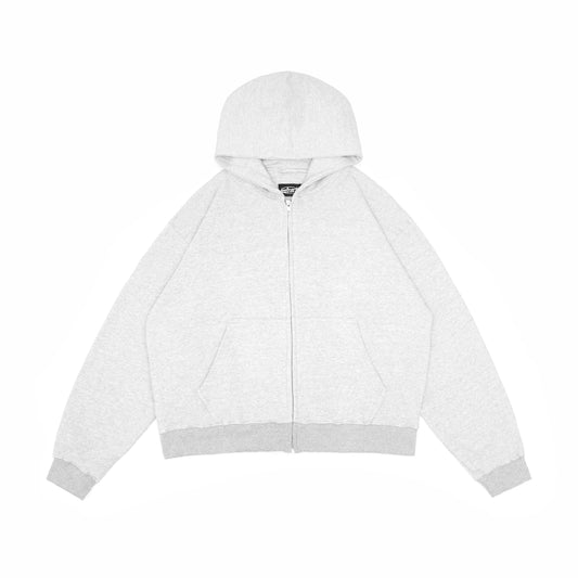 Miracle Mates - Prosty Misty Grey Boxy Zip Hoodie