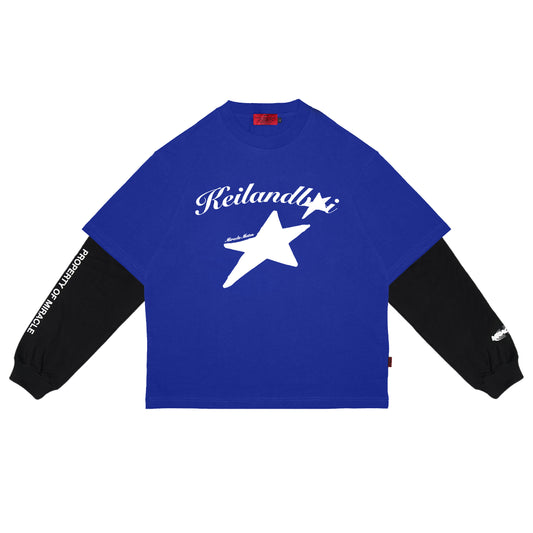 Miracle Mates - Velliz Blue Double Layer T Shirt Collaboration Keilandboi