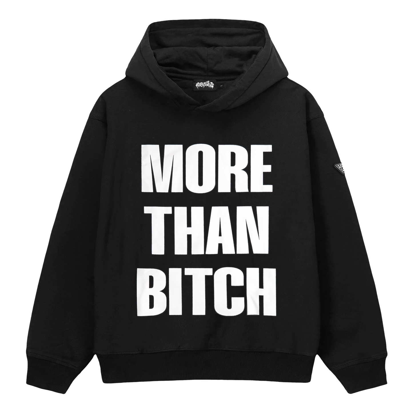 More Than Bi+ch Black Boxy Hoodie