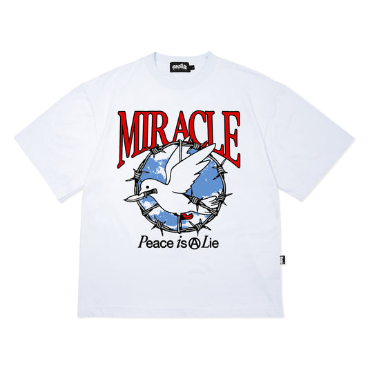 Miracle Mates - Peace Is A Lie White Oversized T Shirt