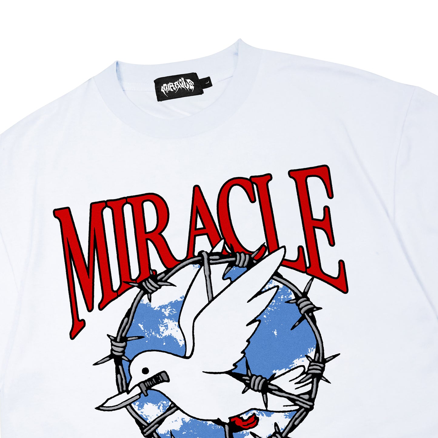 Miracle Mates - Peace Is A Lie Kaos Putih Ukuran Besar