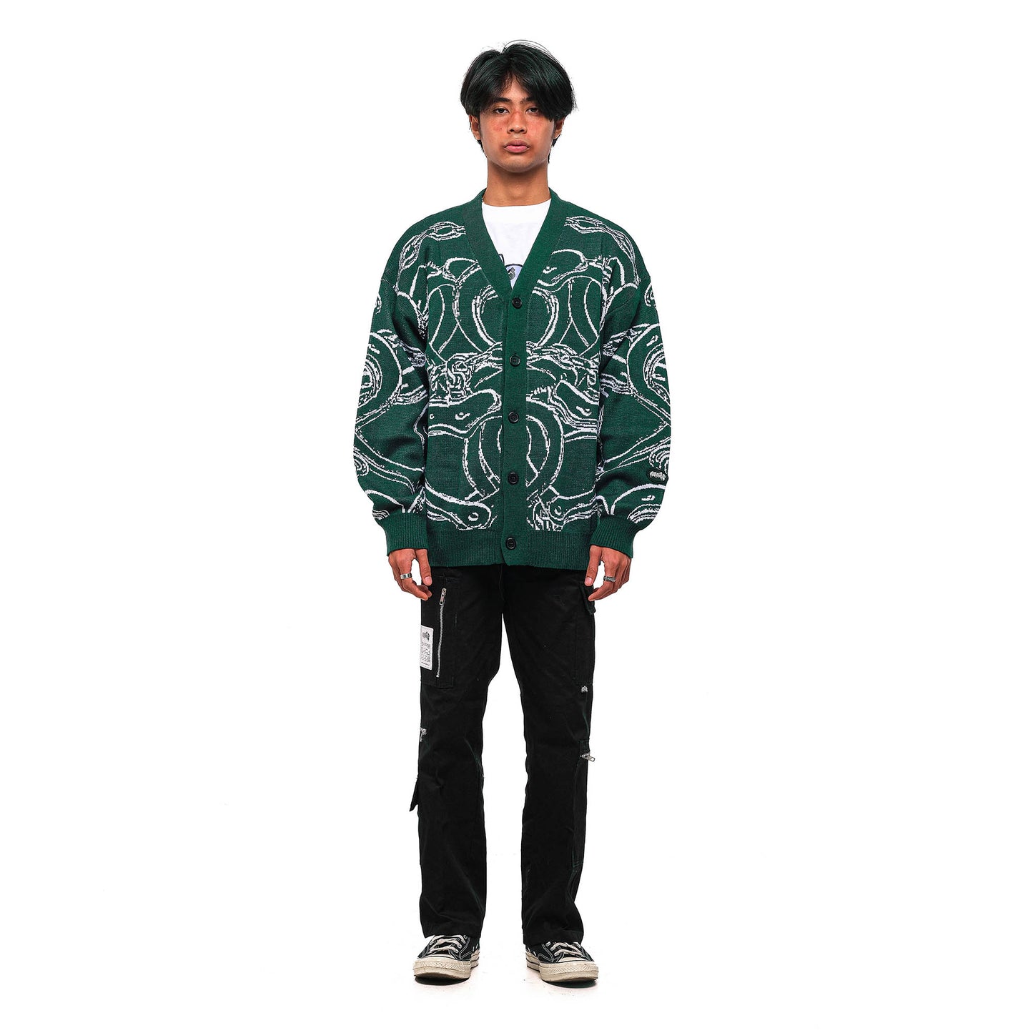 Miracle Mates - Cuffs Green Cardigan Knit