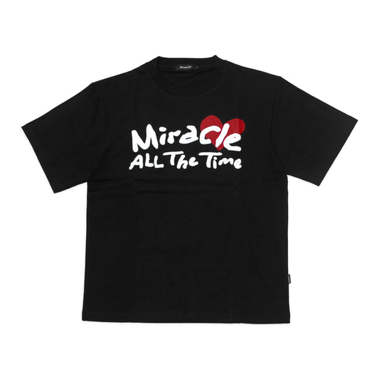 Miracle Mates - Lovers Kid Black Oversized T Shirt