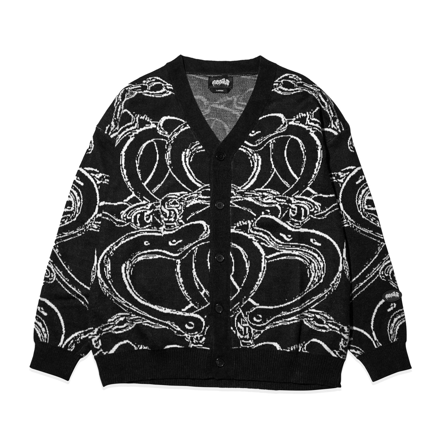 Miracle Mates - Cuffs Black Cardigan Knit
