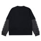 Miracle Mates - Cycle Black Oversized Double Layer T Shirt