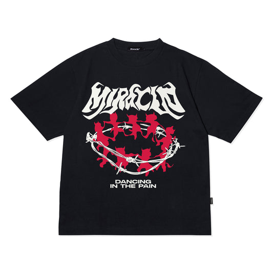 Miracle Mates - Pa!n Black Oversized T Shirt