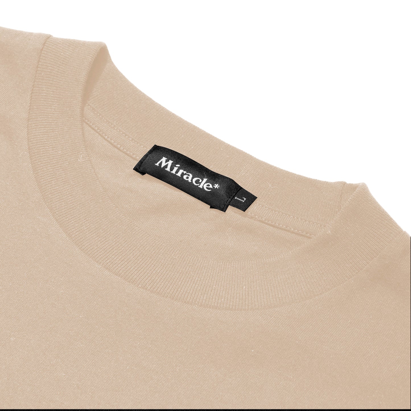 Miracle Mates - Lomme Basic Beige Oversized T Shirt