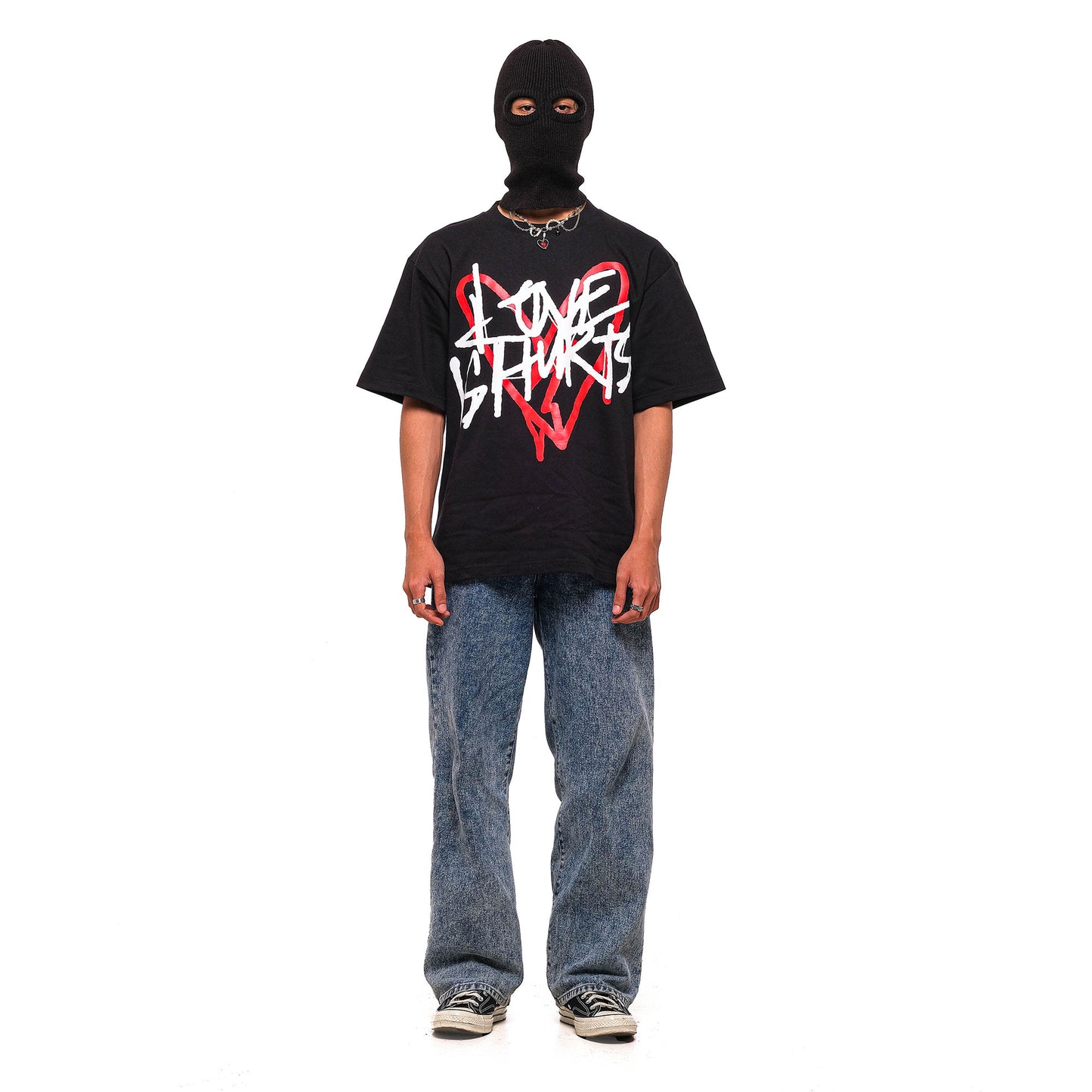 Miracle Mates - Luv Black Oversized T Shirt